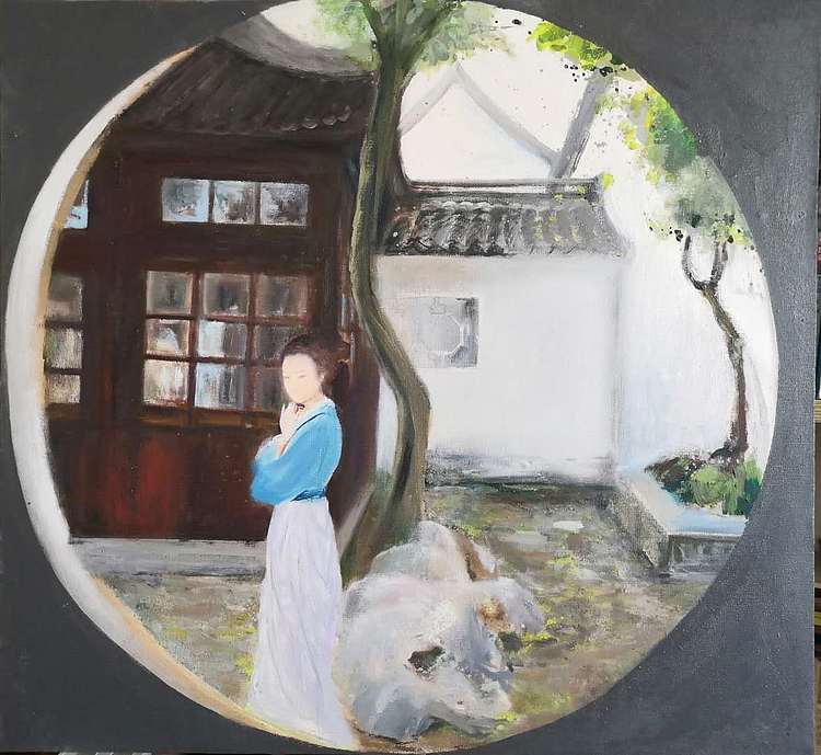职业书画家 赵晓君 庭院深深 佳人如许
