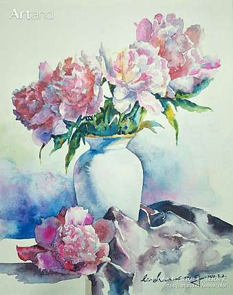 青年书画家 李双 芍药