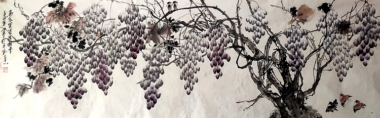 巨幅花鸟精品 硕果累累  山西美术家协会会员 范立志