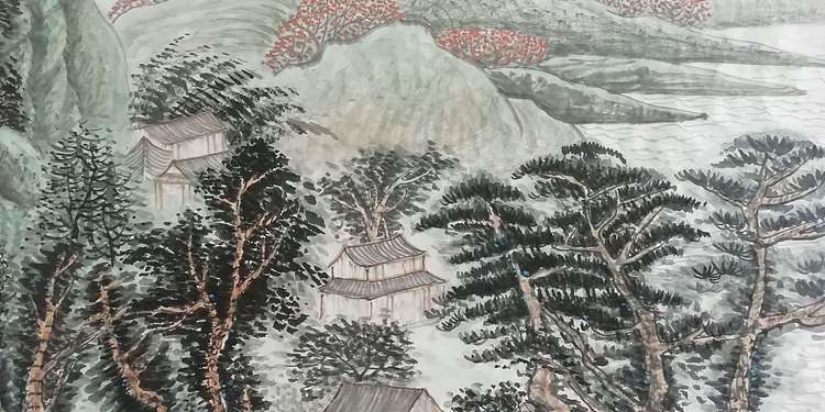 焦同洲 夏山云起图