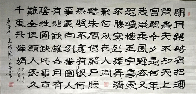 中国书画家协会会员 苏永强 四尺条书法