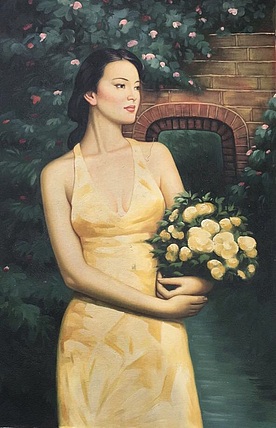 陈一茗 《捧花女子》