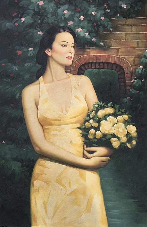 陈一茗 《捧花女子》