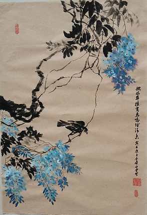 中华海峡国画研究会常务理事 特聘职业书画家 胡强 花鸟作品 春韵图