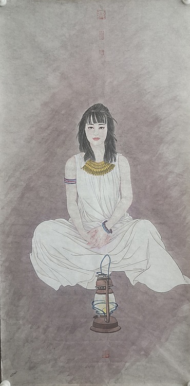 山西省美协会员 陈波 工笔人物