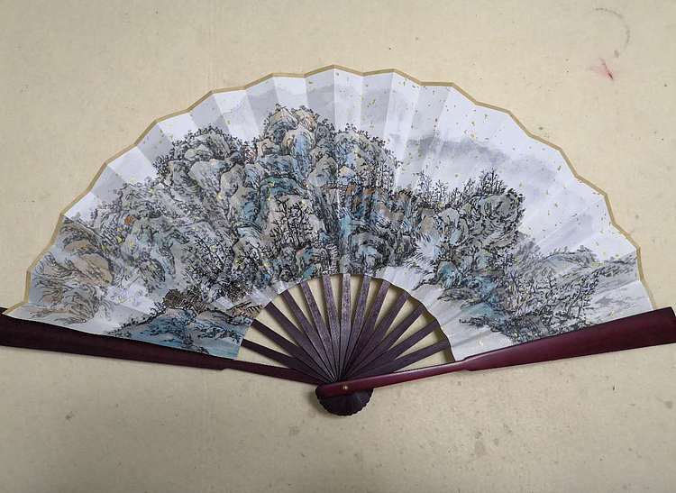 艺品万家签约青年画家 方婷作品  扇子