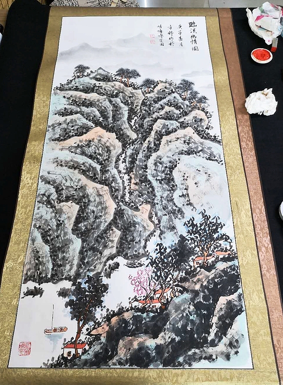 艺品万家签约青年画家 方婷作品  卷轴