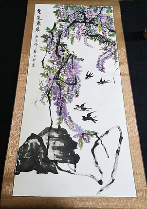 艺品万家签约青年画家 方婷作品  卷轴