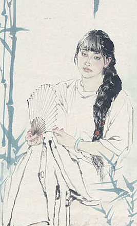 名家何家英 展览作品竹荫清夏