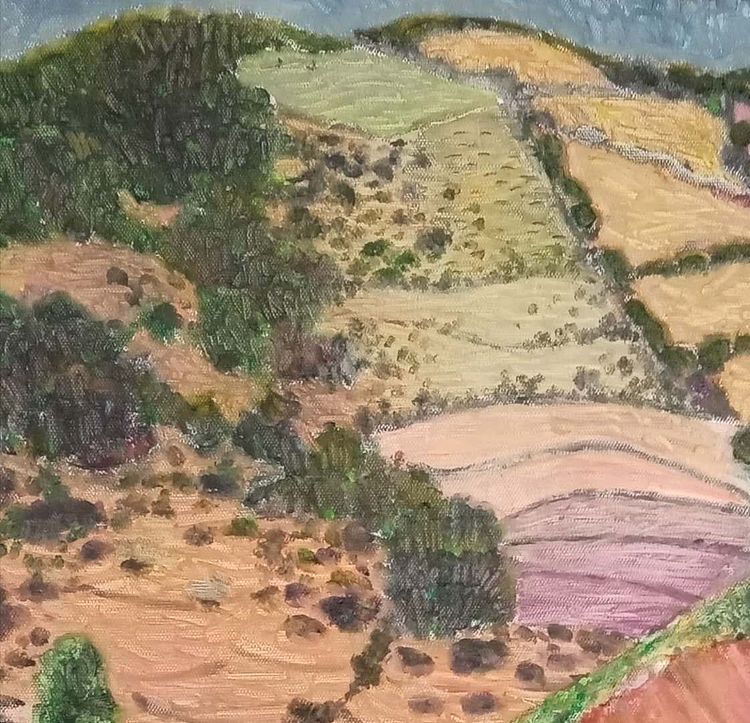 原创油画风景《秋
