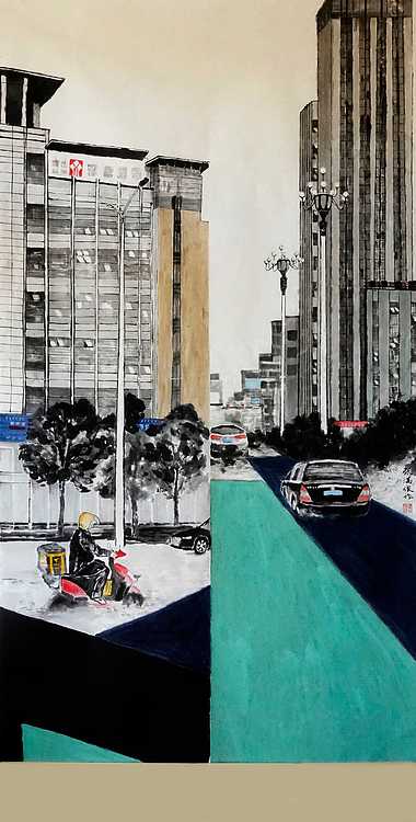 大尺幅&mdash;&mdash;王铭海山水画国展班 张满俊创作作品