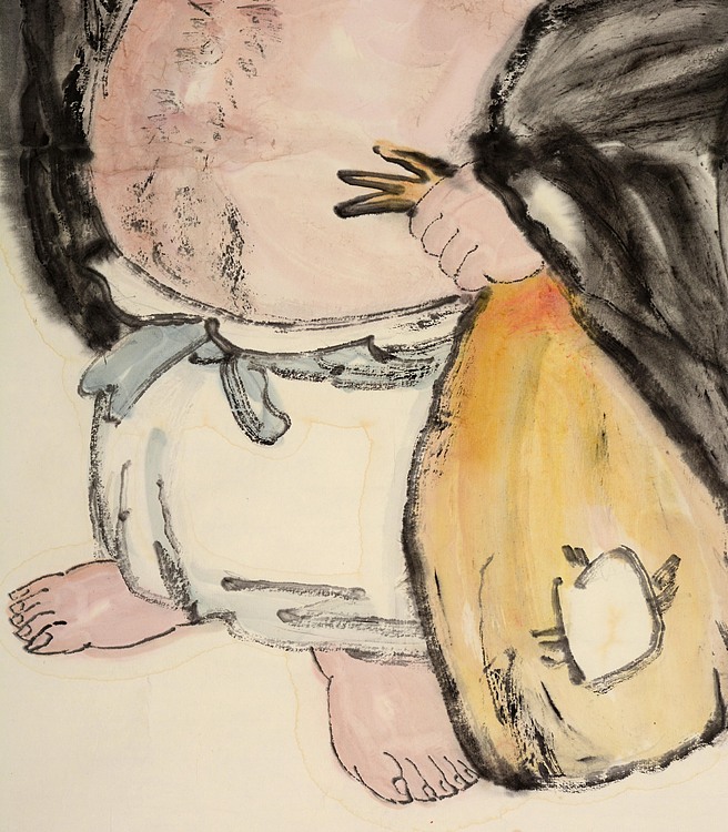 中国禅意诗书画院创会副会长 周晶《有钱真好》-国画-艺品万家