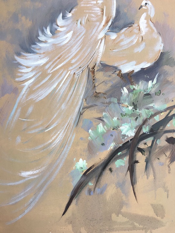 黄振能手绘油画作品《风华绝代》