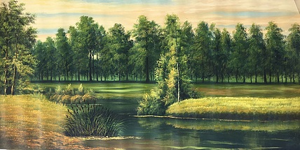 林艺楠手绘油画作品《暖风》