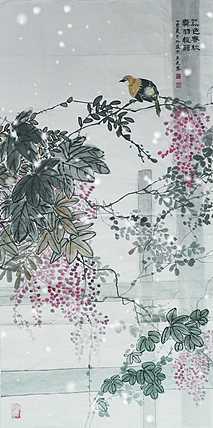 辽宁八旬名家 创作 女画家 王文凤 工笔花鸟 丽色春秋