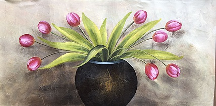 邹娜手绘油画作品《独树一帜》