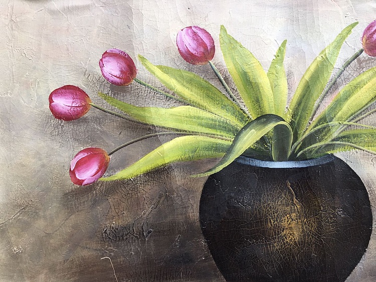 邹娜手绘油画作品《独树一帜》