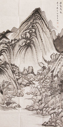 仿古精品精品 中美协山河画会创作员，满维起工作室画家 薛广宇 山水画作品