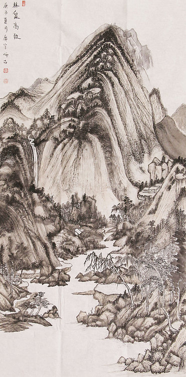 仿古精品精品 中美协山河画会创作员，满维起工作室画家 薛广宇 山水画作品