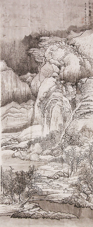 中美协山河画会创作员，满维起工作室画家 薛广宇 《雪景寒林》