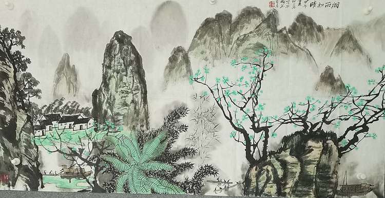 田子源 烟雨初晴