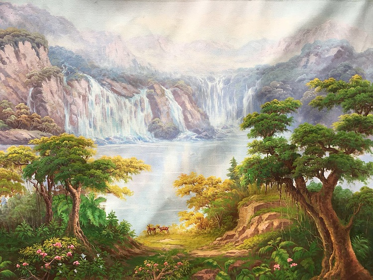 巨幅&mdash;&mdash;北京东方油画创作院副院长  陈一茗山清水秀》47