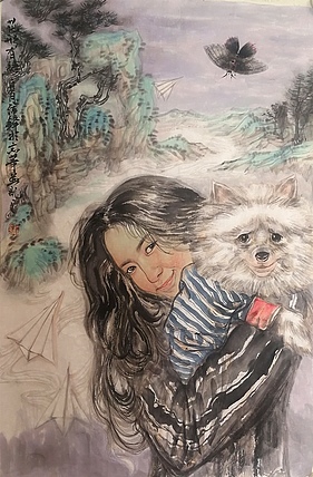 大学讲师 中央美院硕士 中美协会员 刘结锋 国画人物精品 花形有语
