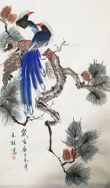 赤峰画院会员 张玉柱 精品花鸟