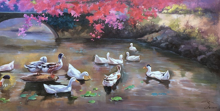 陈一茗 鸭子戏水