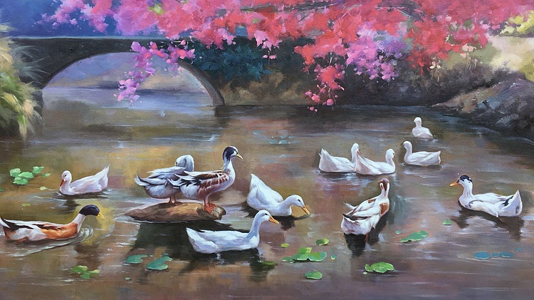 陈一茗 鸭子戏水