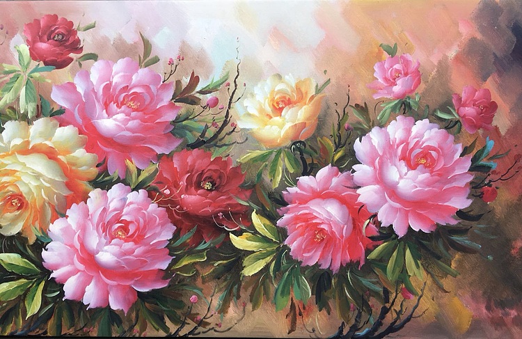 陈一茗 牡丹花-油画-艺品万家