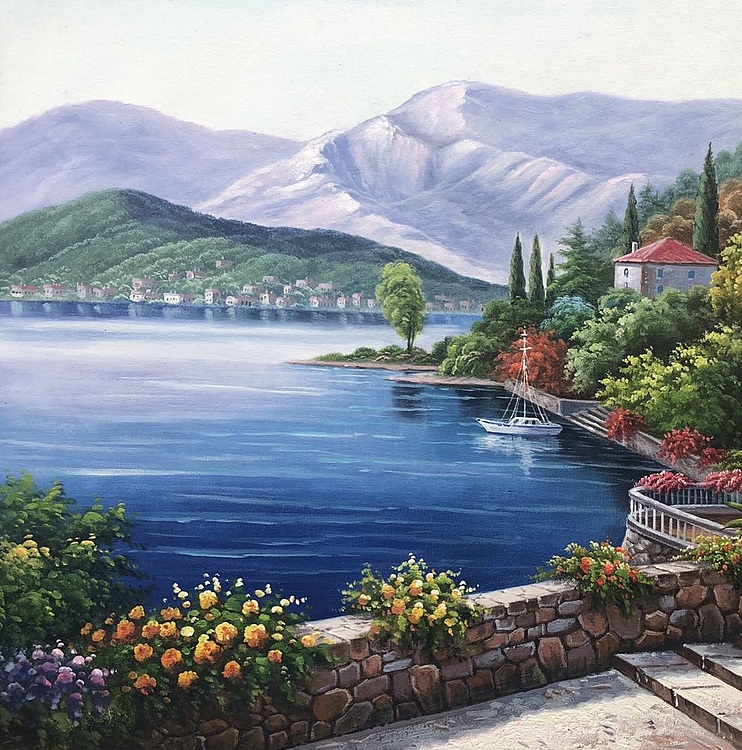 黄启 海景别墅-油画-艺品万家