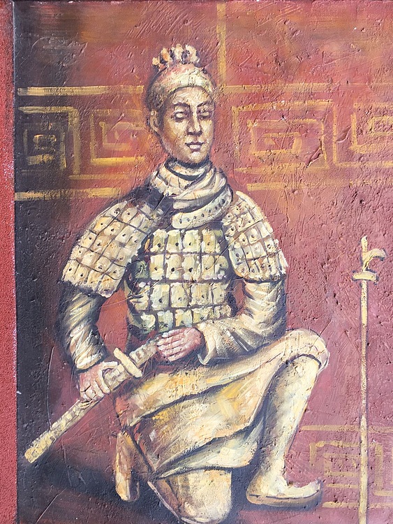 邹娜手绘油画作品《勇士》