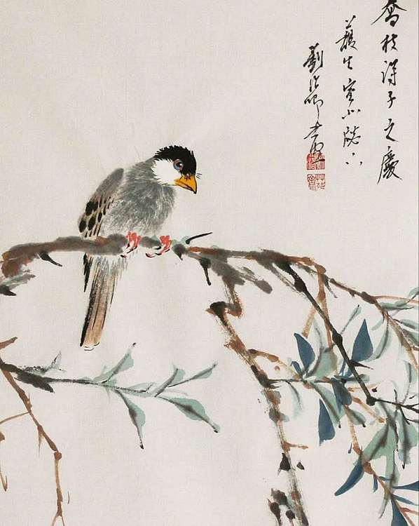 中国人民大学美学博士刘阔作品，花鸟。