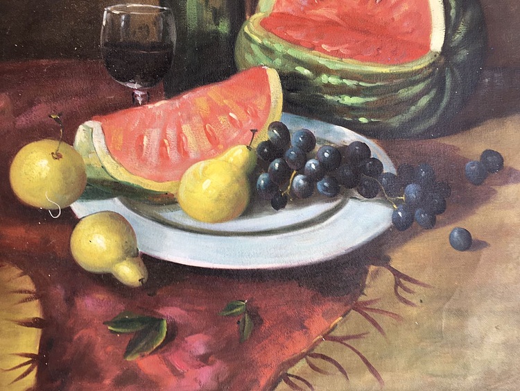 邹娜手绘油画作品《静物》