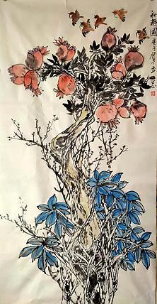 四尺花鸟 山西美术家协会会员 范立志 秋趣图