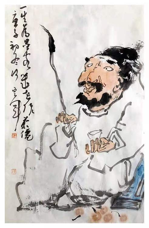 何定军写意人物