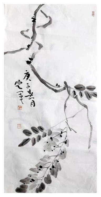 何定军写意国画