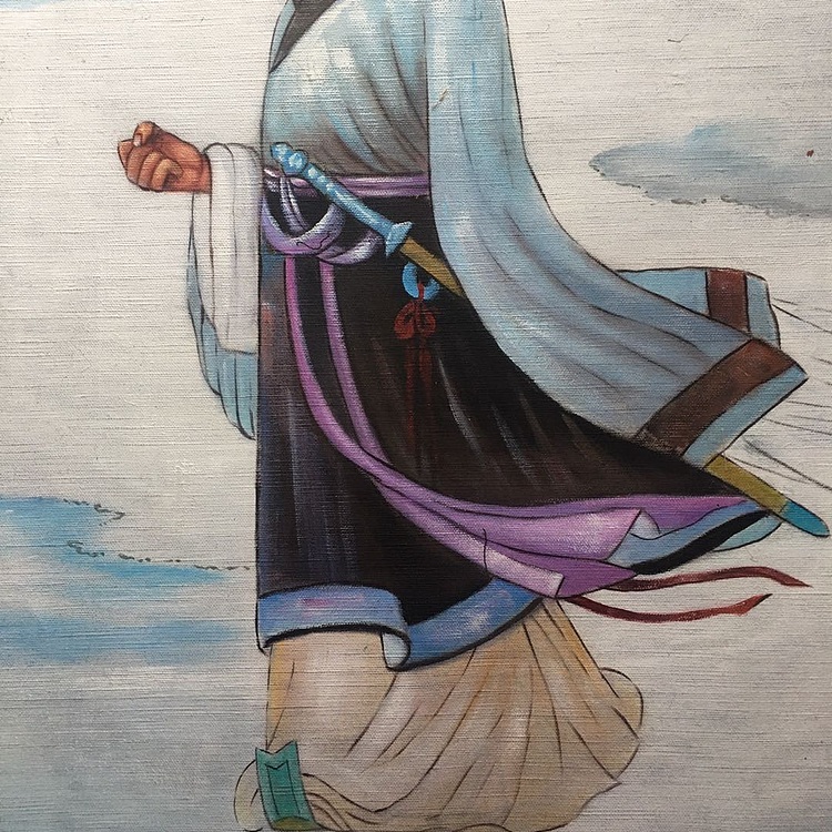 张嘉應手绘油画作品《英雄》