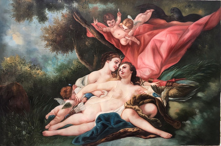 张嘉應手绘油画作品《天使》