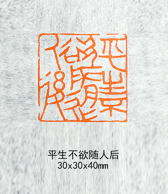 平生不欲随人后