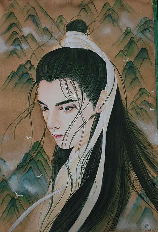 永遇乐 水彩 惊鸿