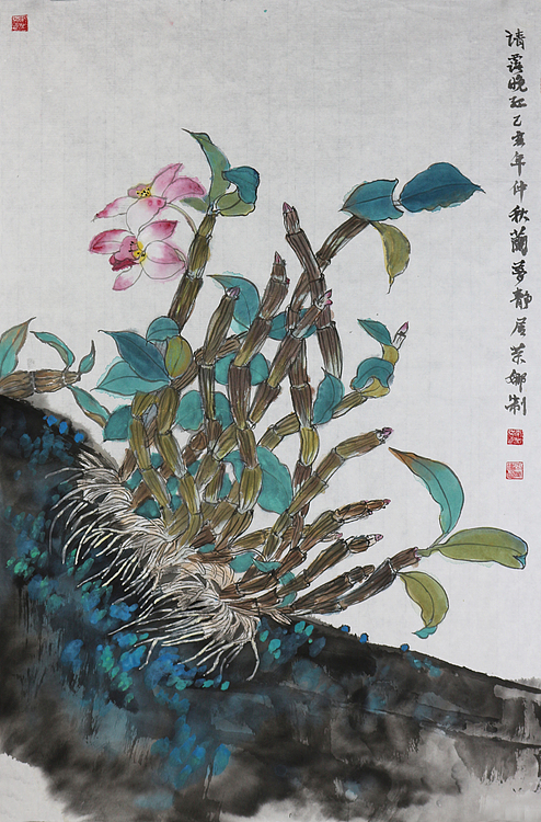 人大高研班 西安美协会员 来荣娜 花鸟画作品&nbsp; 请露晚红