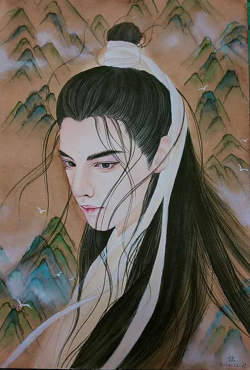 永遇乐 水彩 惊鸿