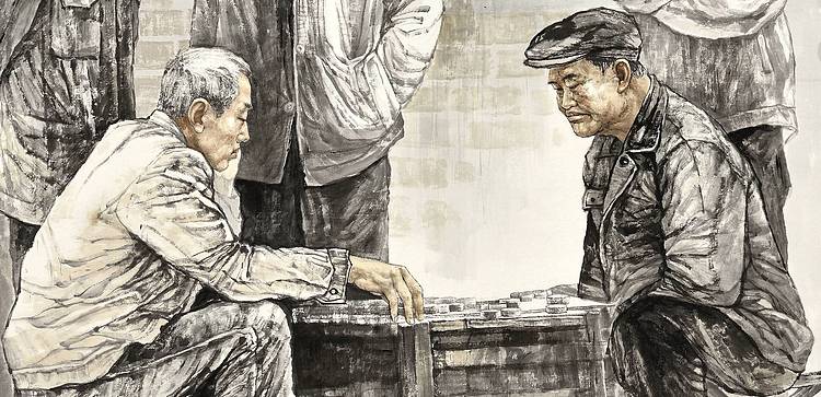超大巨幅创作&mdash;&mdash;中国美术家协会会员 刘士嶙 《乐在其中》 国画