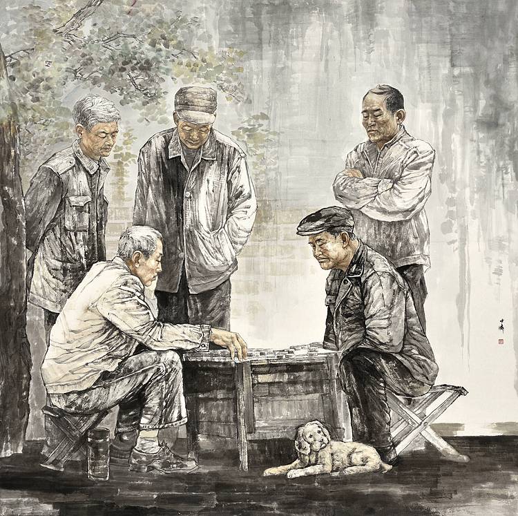 超大巨幅创作&mdash;&mdash;中国美术家协会会员 刘士嶙 《乐在其中》 国画