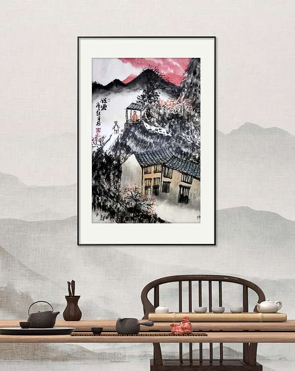 彭韦 中国陶瓷绘画艺术研究院院长   美协会员 《祥云》
