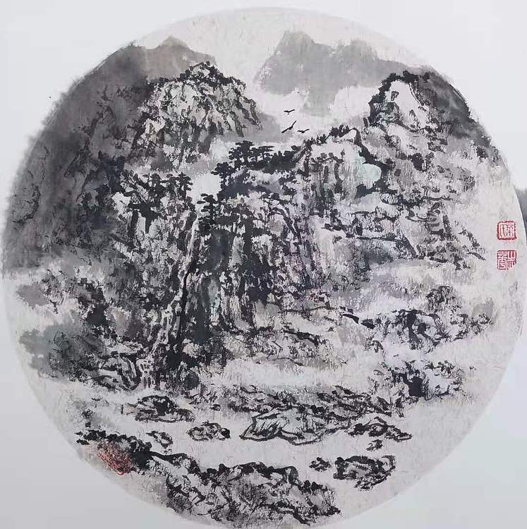中国美术家协会会员 黄宾虹艺术研究会副会长 香港美术家协会主席  叶志华 山水