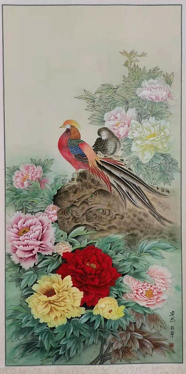 王丽翠 精品工笔已装裱 山东省当代工笔画院