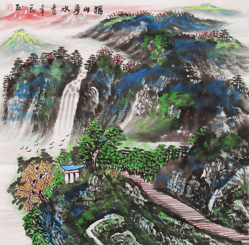 广东美协会员 刘一民山水